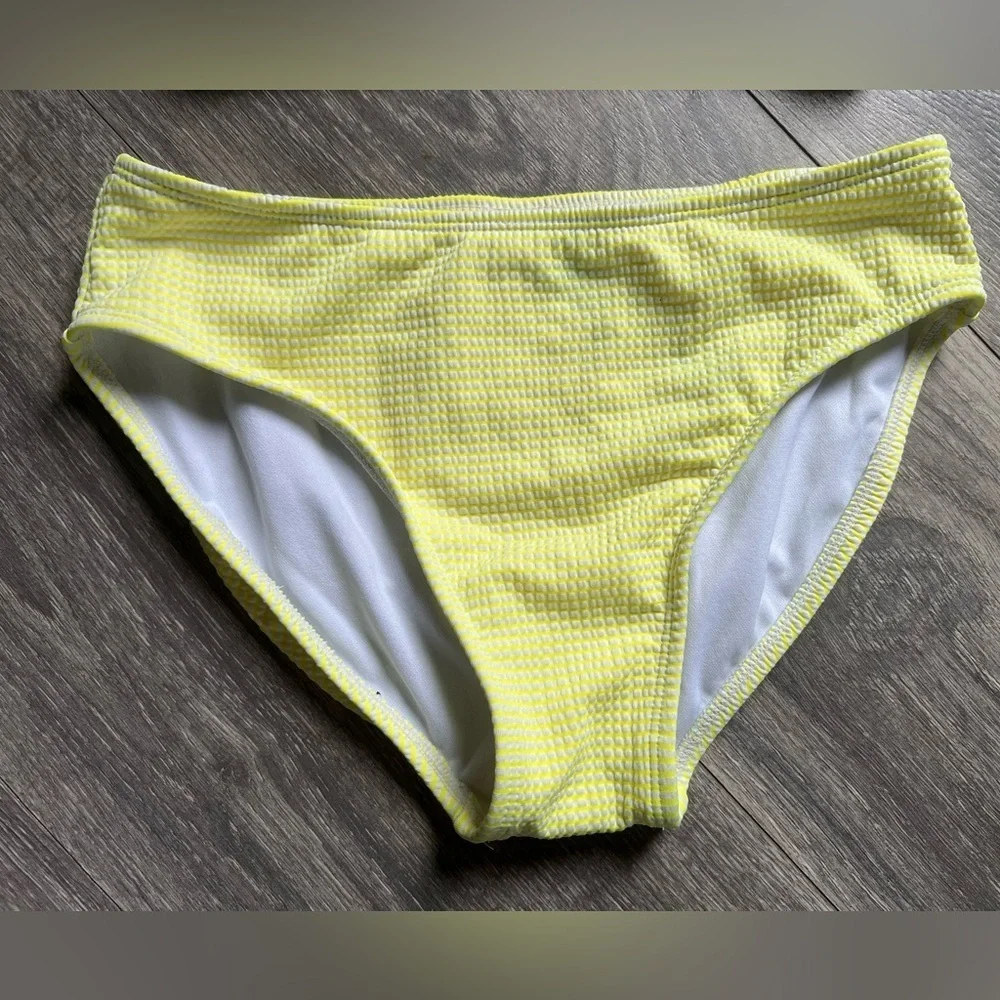 Cat & Jack Sassy In Seersucker Asymmetrical Ruffle Top Bikini. Size 14